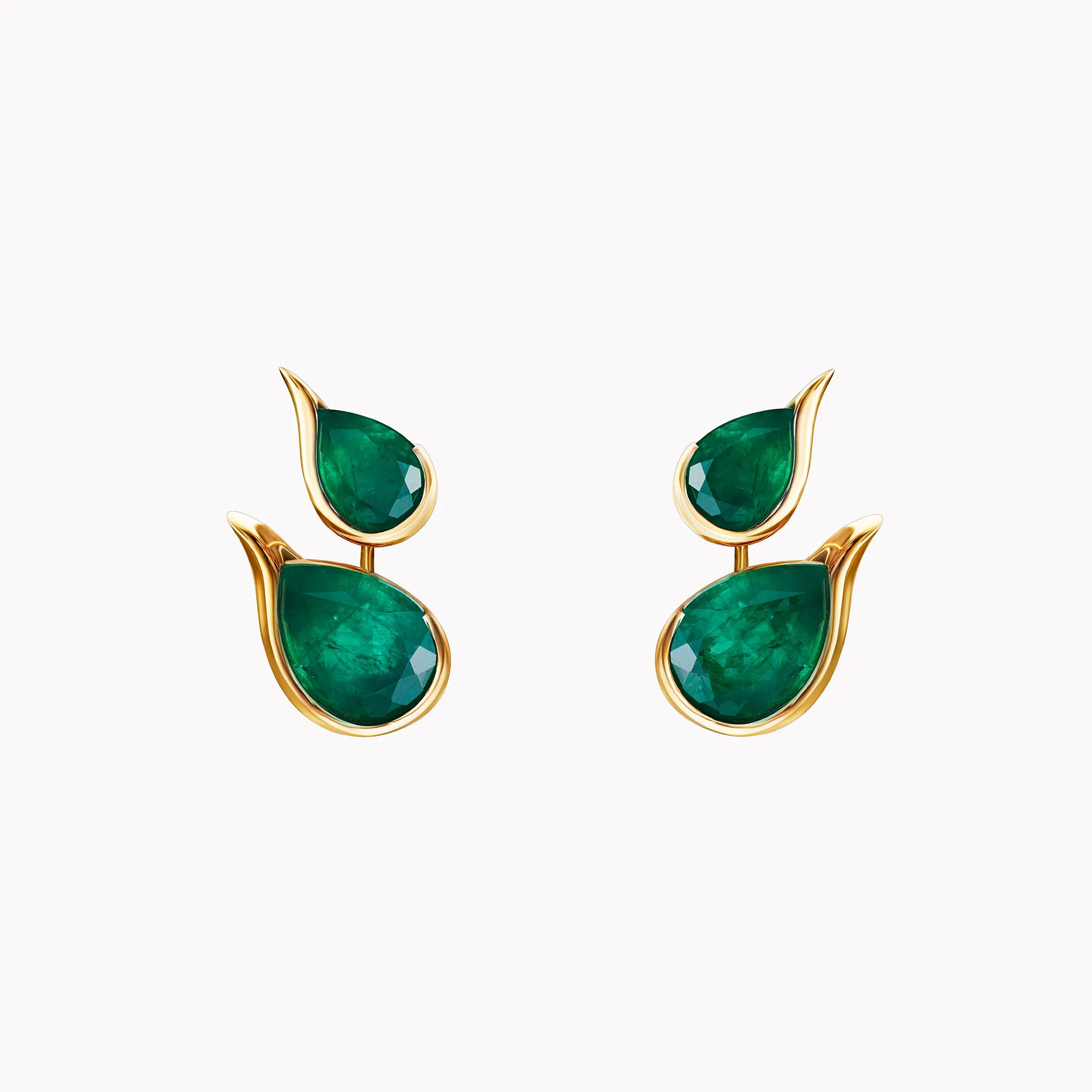 Ignite Emerald Double Earrings