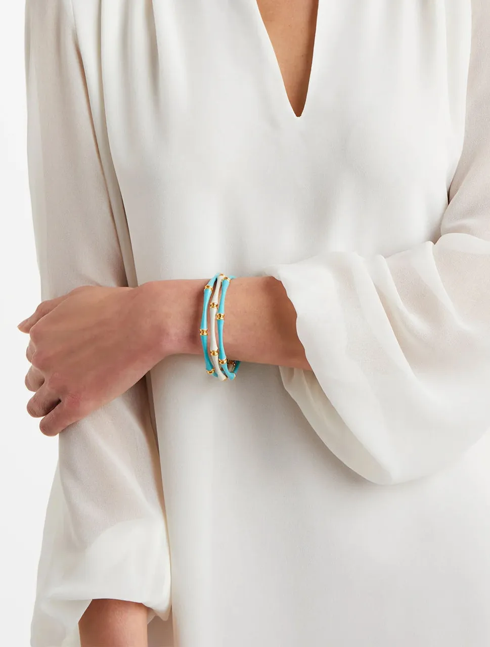 Ivory Bamboo Bangle Bracelet | Julie Vos