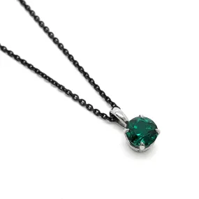 Lab Emerald Pendant | 6mm