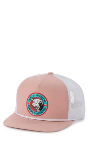 Lazy J Ranch Wear Men's Terracotta & White Round Rubber Logo Patch Cap