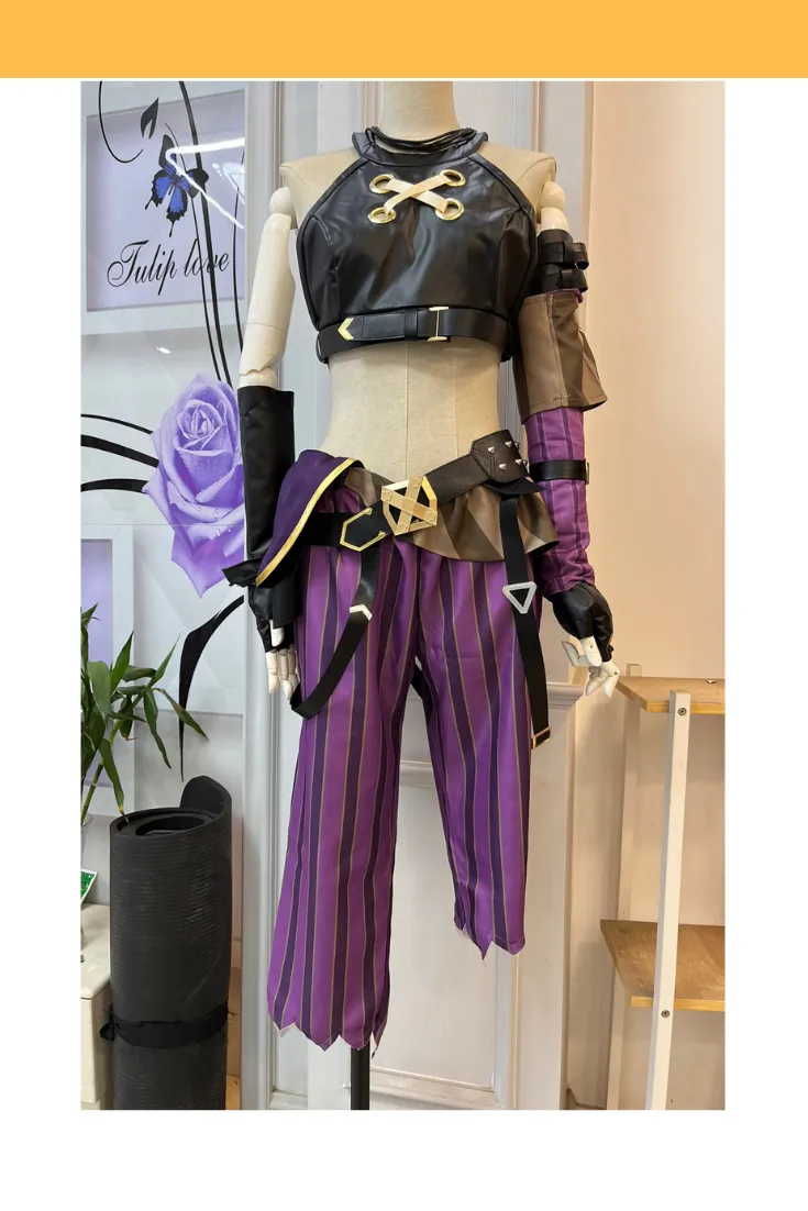 League of Legends Jinx Arcane PU Leather Cosplay Costume