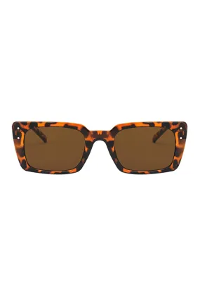 Leopard Frame Anti-reflective Square Retro Sunglasses