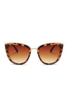 Leopard Frame Gradient Sunglasses