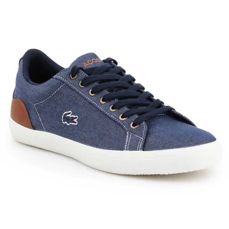 Lifestyle shoes Lacoste Lerond 317 2 Cam M 7-34CAM00422Q8 white brown navy blue