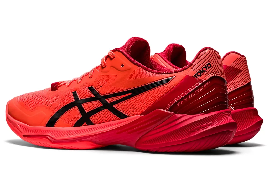 LIMITED EDITION LAST FEW PAIRS - Asics Sky Elite FF 2 Tokyo Edition Court Men's Shoes, Sunrise Red / Eclipse Black