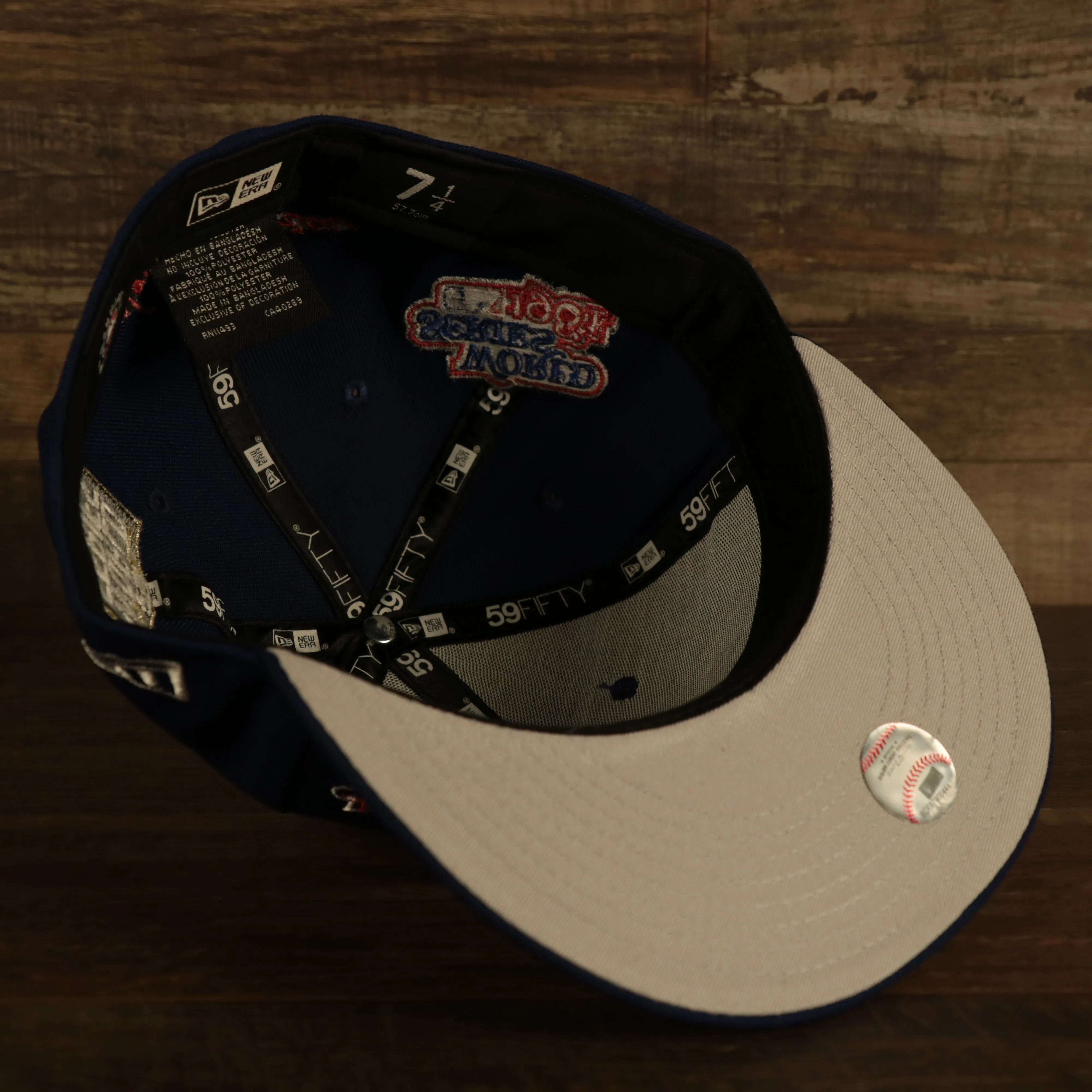 Los Angeles Dodgers Cooperstown Championship Rings All Over Side Patch Gray Bottom 59FIFTY Fitted Cap