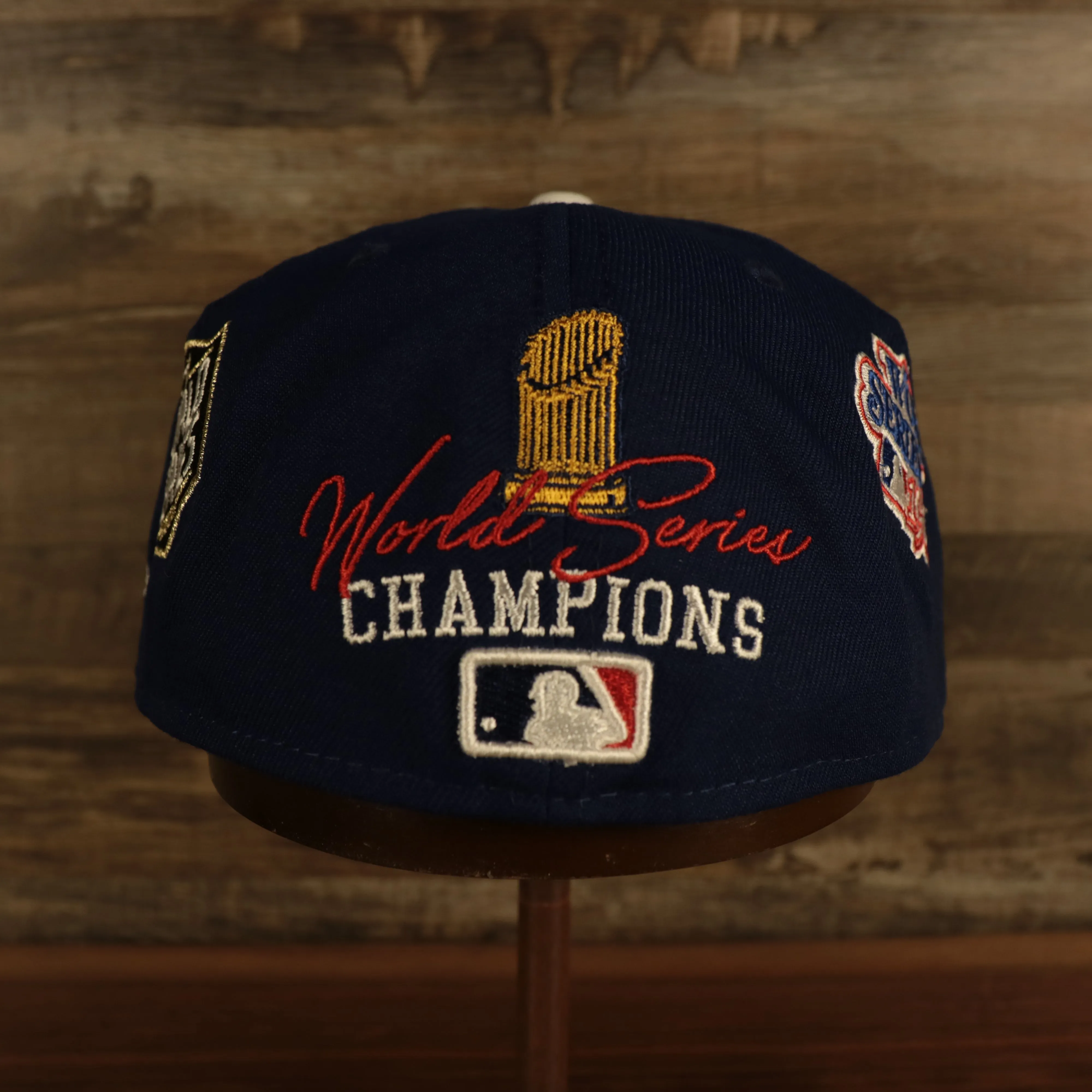 Los Angeles Dodgers Cooperstown Championship Rings All Over Side Patch Gray Bottom 59FIFTY Fitted Cap