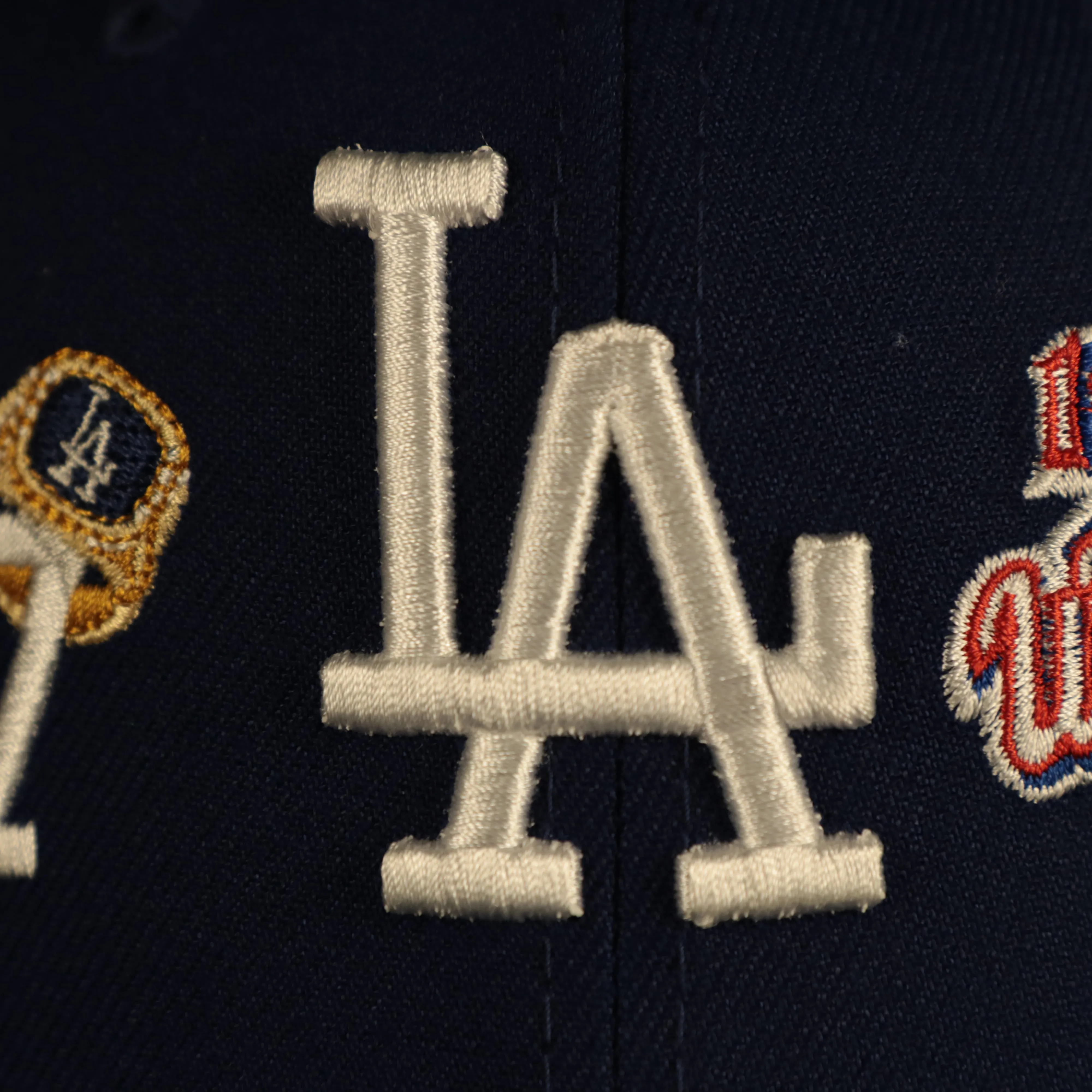 Los Angeles Dodgers Cooperstown Championship Rings All Over Side Patch Gray Bottom 59FIFTY Fitted Cap