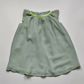 Marie-Chantal Aqua Silk Dress With Neon Trim: 12 Months