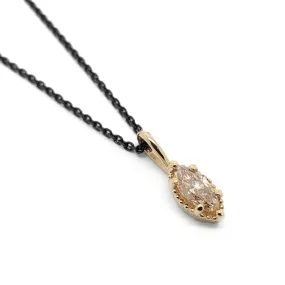 Marquise Champagne Diamond Pendant