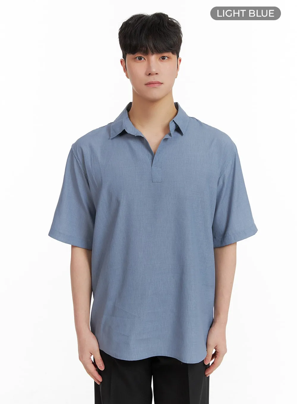 Men's Solid Collar Shirt IA402