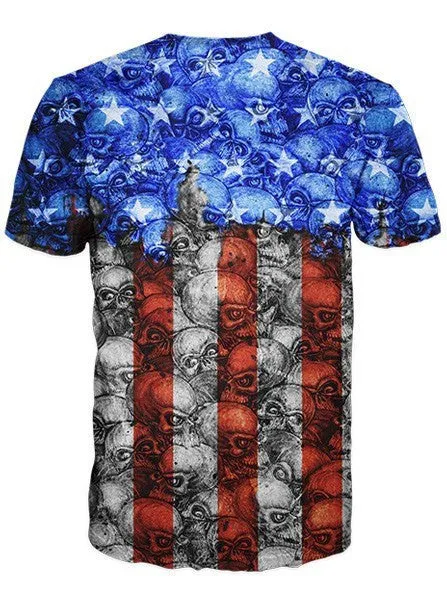 Men's USA Flag Tee (Skull Camo)