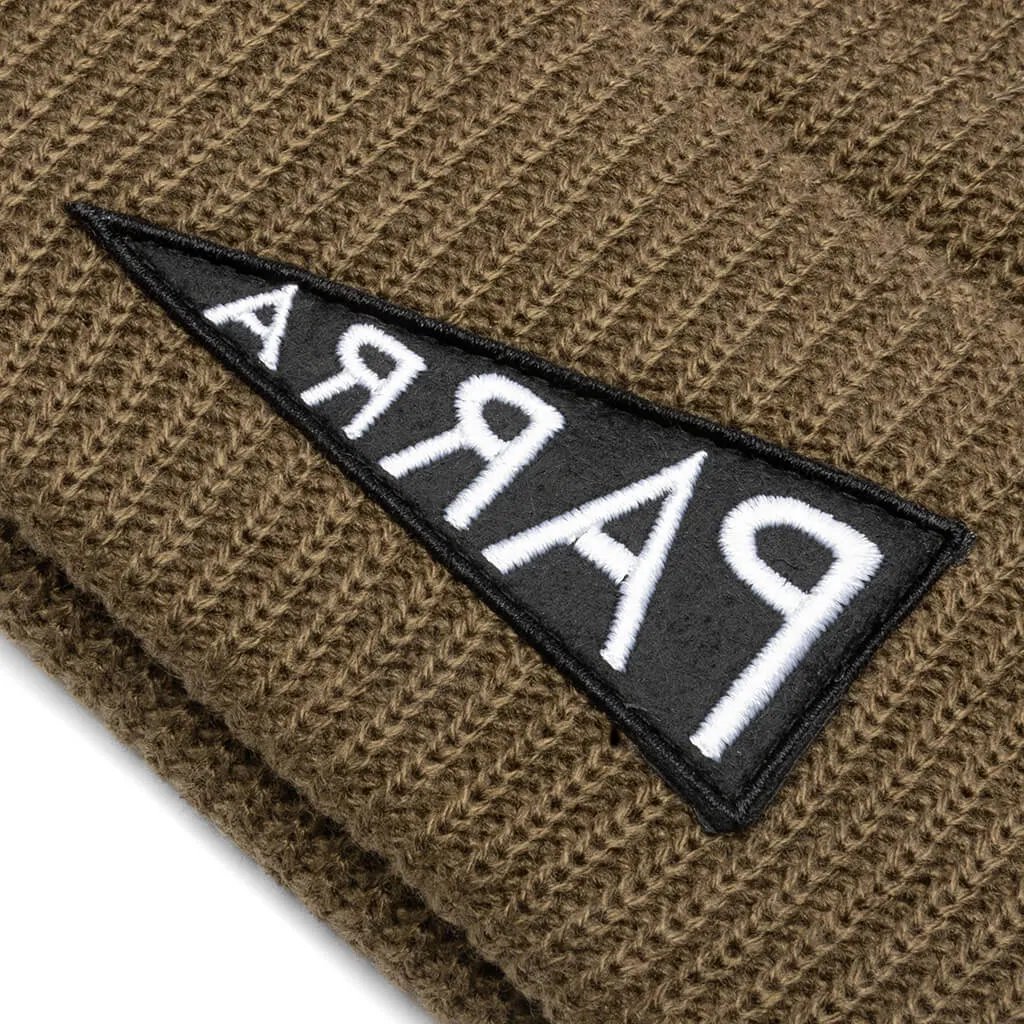 Mirrored Flag Logo Beanie - Camel