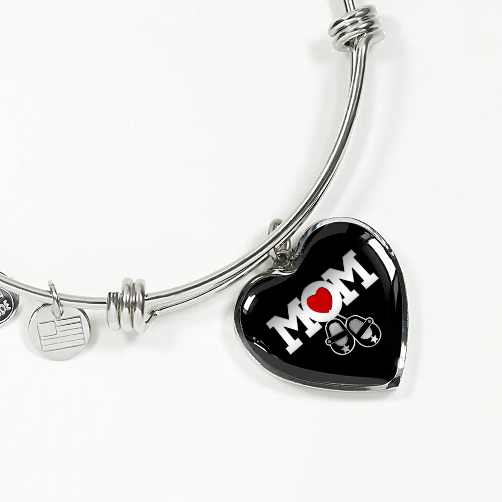 Mom Heart Bangle Bracelet