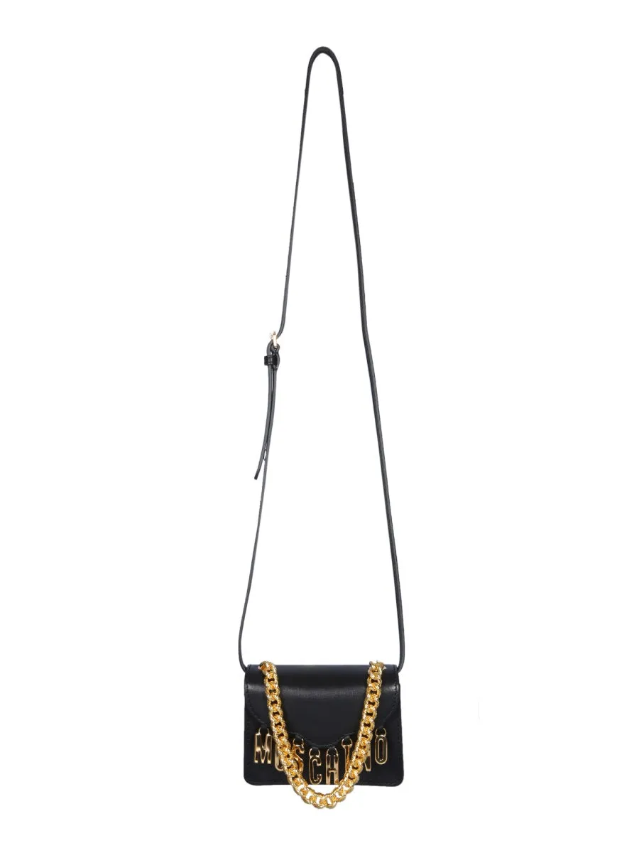 Moschino Lettering Charm Small Shoulder Bag