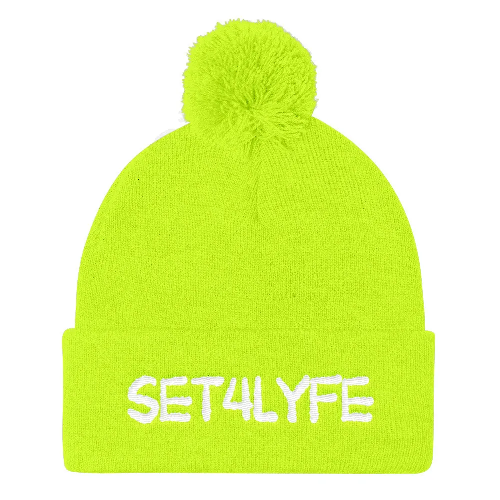 NEON CYPT LOGO POM POM BEANIE