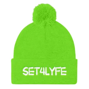 NEON CYPT LOGO POM POM BEANIE