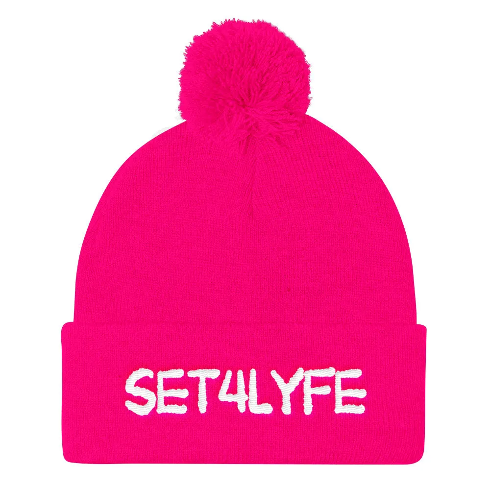 NEON CYPT LOGO POM POM BEANIE