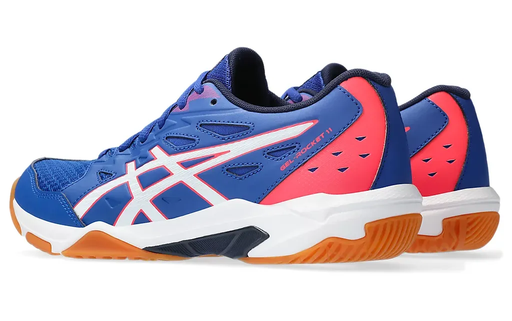 new -Asics Gel-Rocket 11 Women's Court Shoes, Blue/White