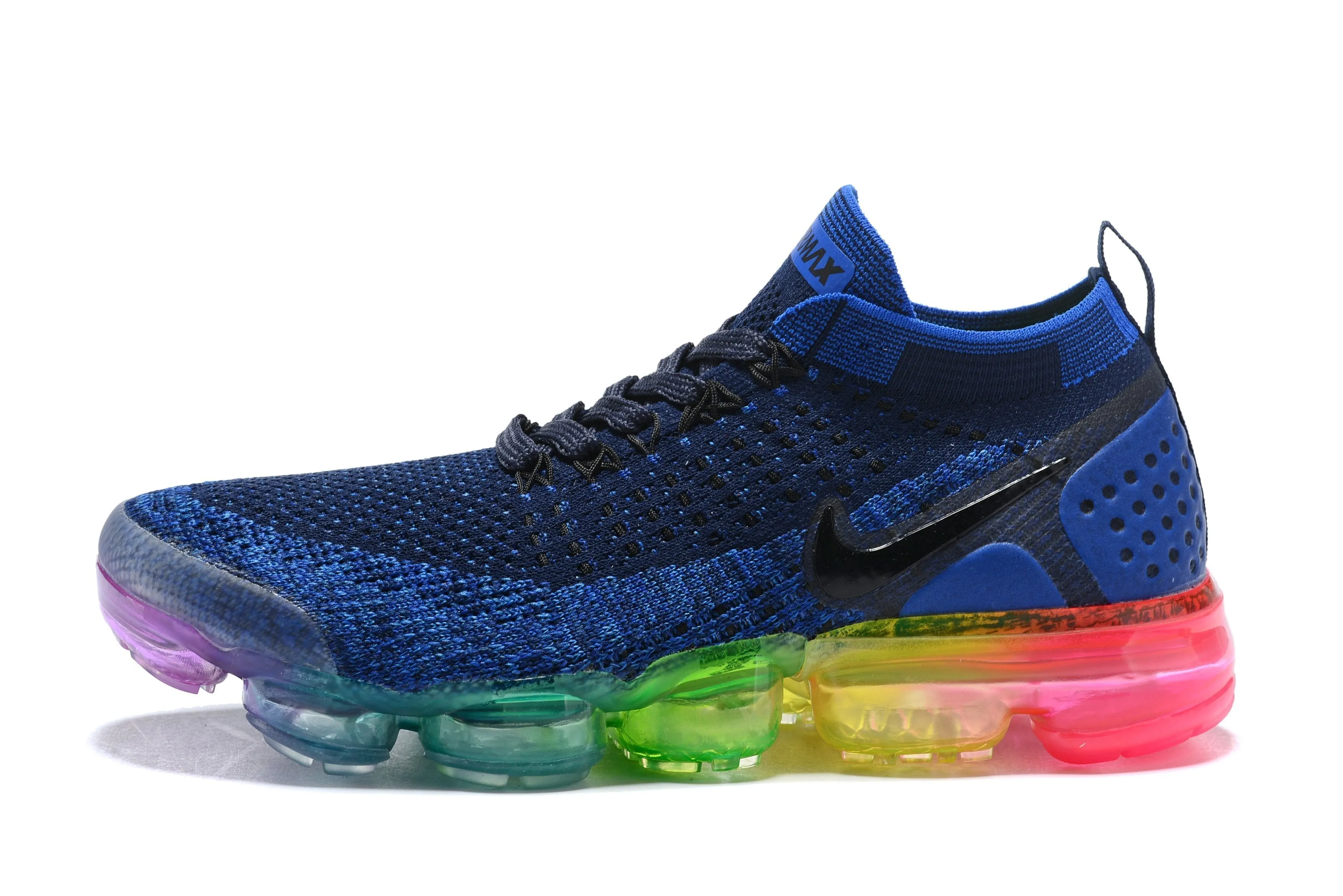 Nike Air Vapormax Flyknit 2 Navy Multicolor Shoes Sneakers Men Sale Size US 7, 8, 8.5, 9, 10, 11