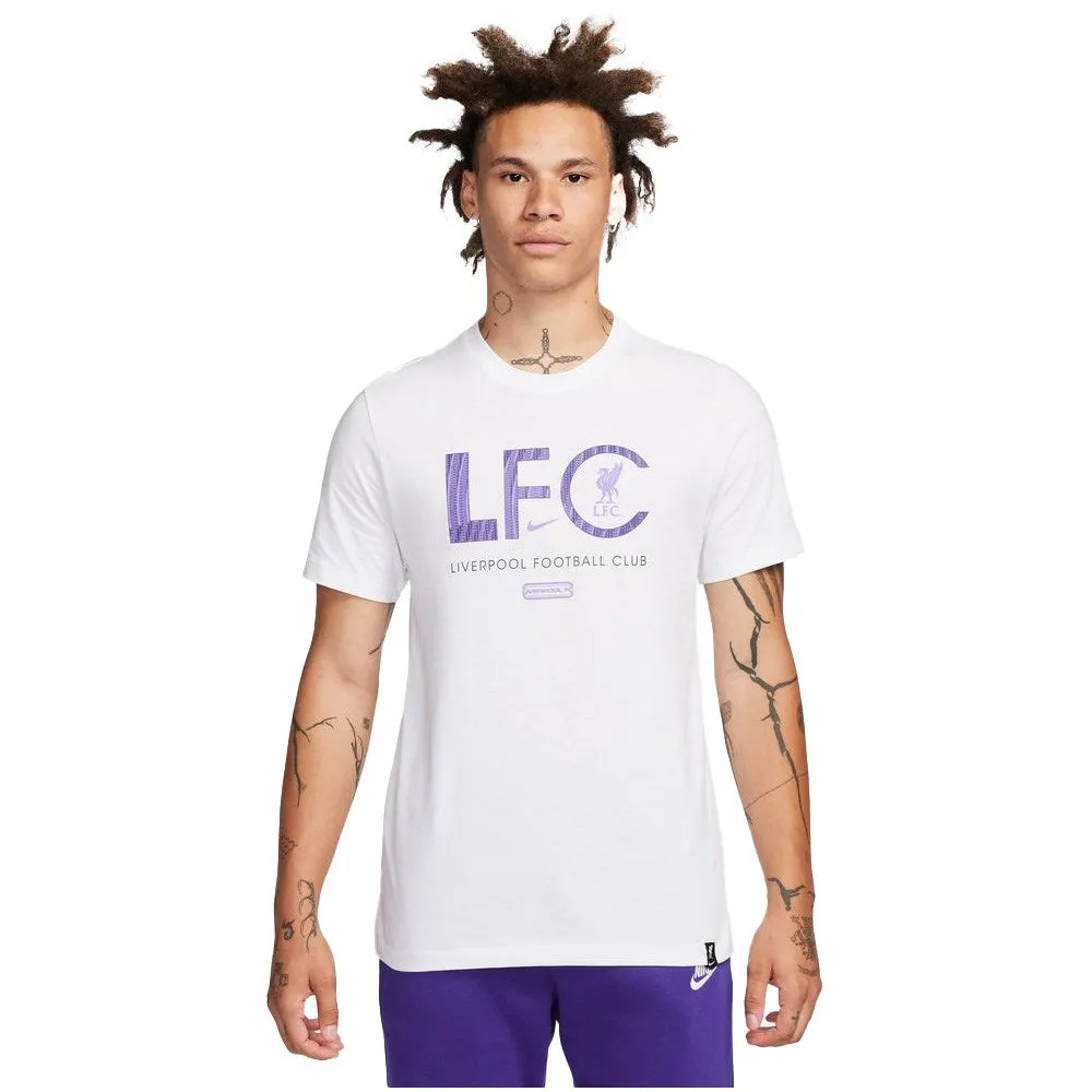 Nike Liverpool FC Mercurial Adult Football T-Shirt (White/Purple)