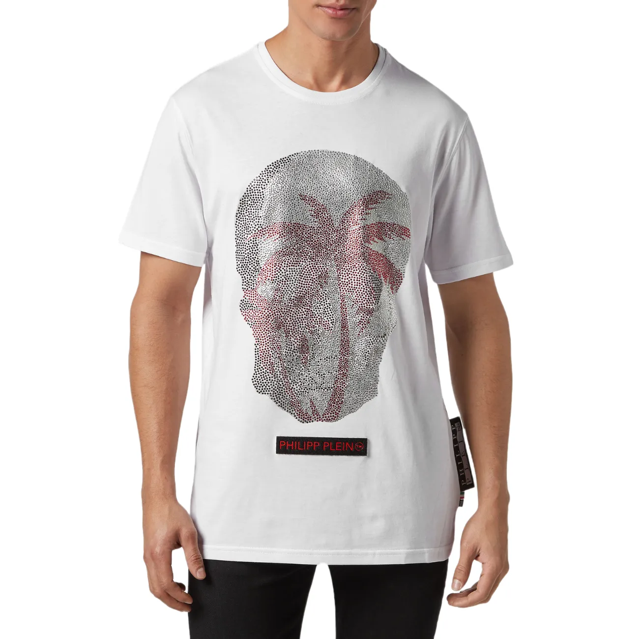 Philipp Plein Platinum Cut Round Neck Aloha Plein Men's T-Shirt