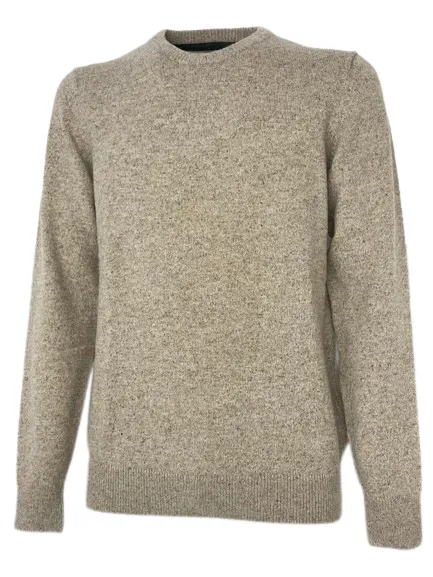 PULLOVER UOMO BEIGE MISTO LANA