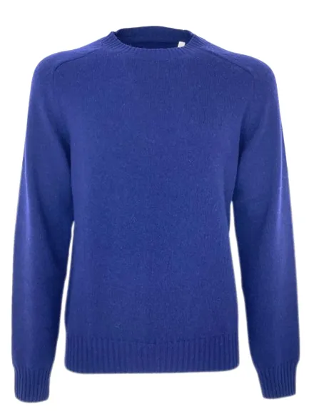 PULLOVER UOMO BLU MISTO LANA