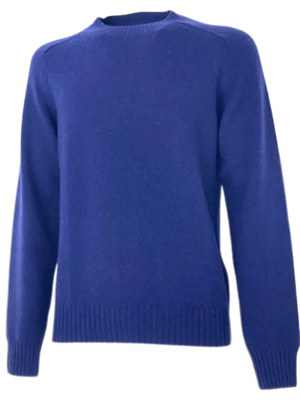 PULLOVER UOMO BLU MISTO LANA