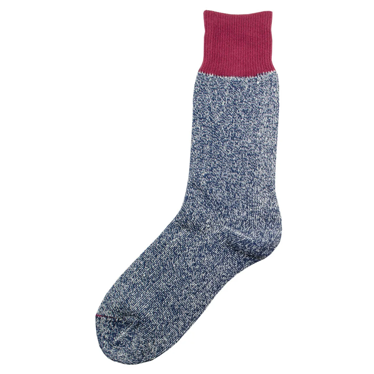 RoToTo - Doubleface Silk / Cotton Socks - Burgundy / M. Navy