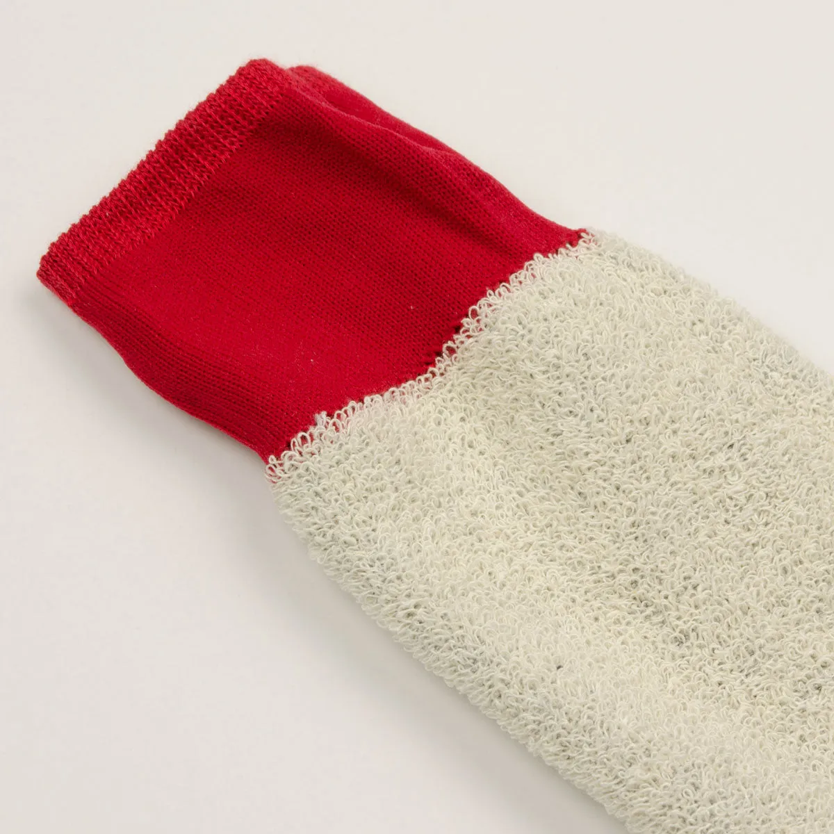 RoToTo - Doubleface Silk / Cotton Socks - Red / Light Gray