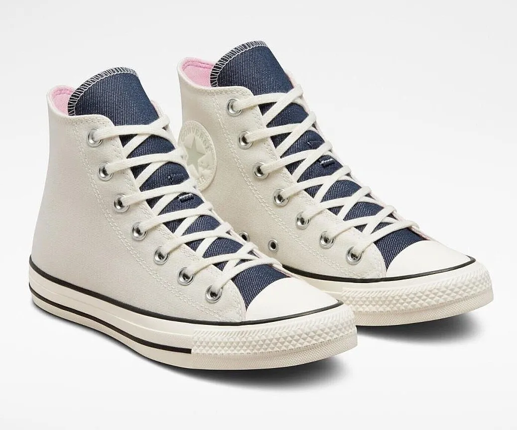 shoes Converse Chuck Taylor All Star Denim Fashion Hi - A02881/Egret/Navy/Summit Sage - women´s