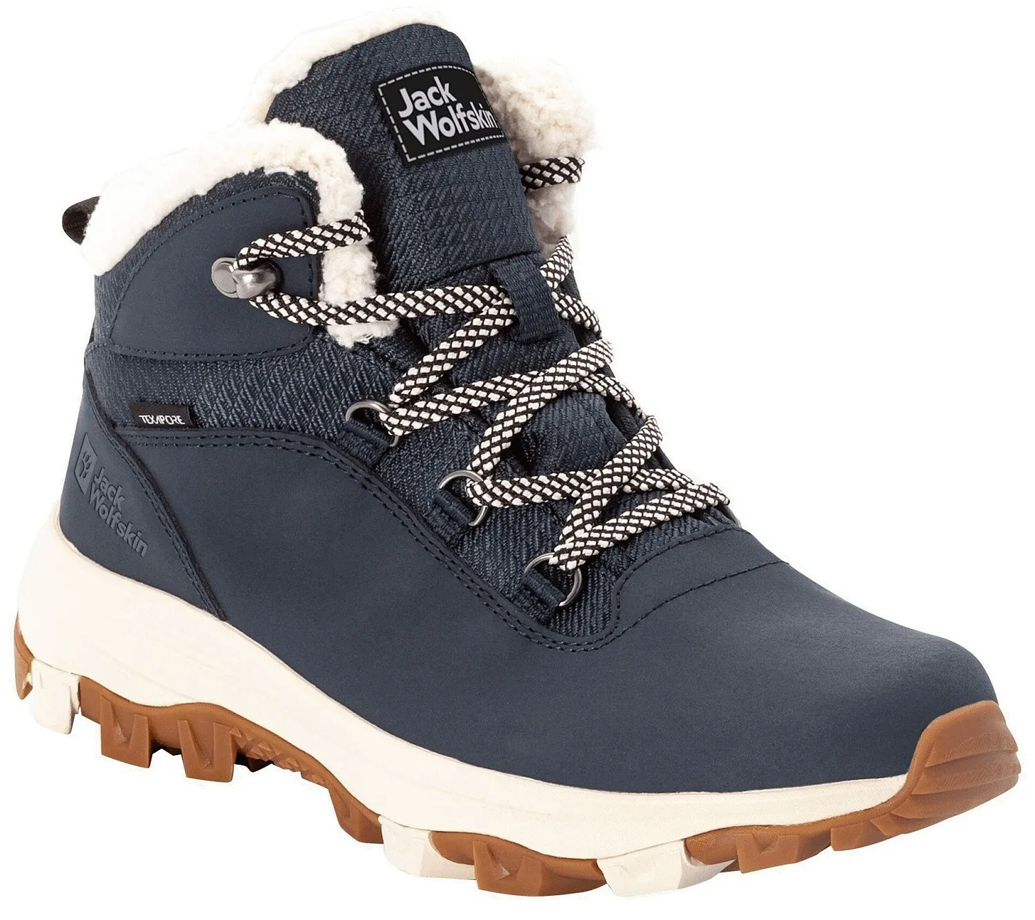 shoes Jack Wolfskin Everquest Texapore Mid W - Dark Blue/Off White - women´s