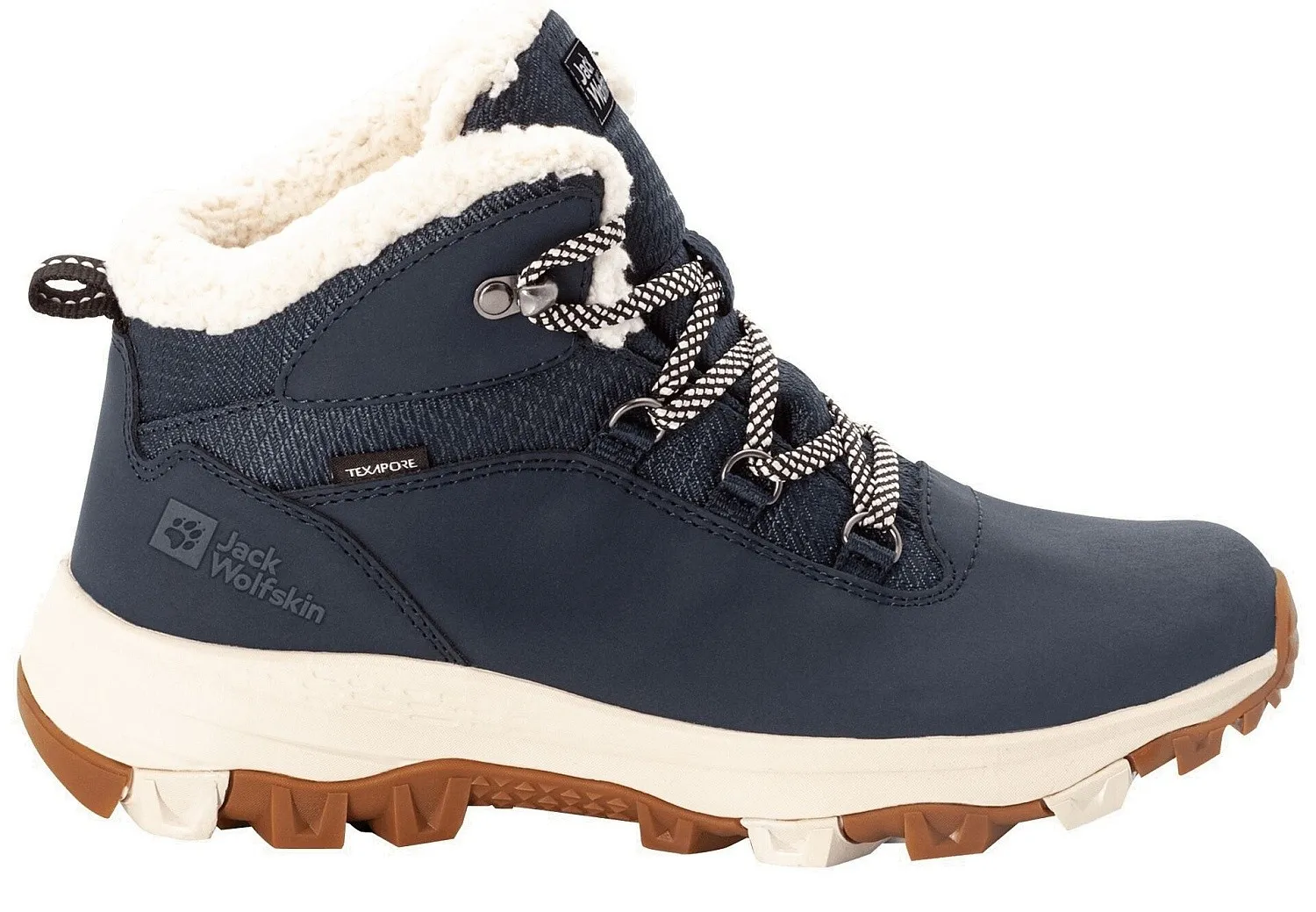 shoes Jack Wolfskin Everquest Texapore Mid W - Dark Blue/Off White - women´s