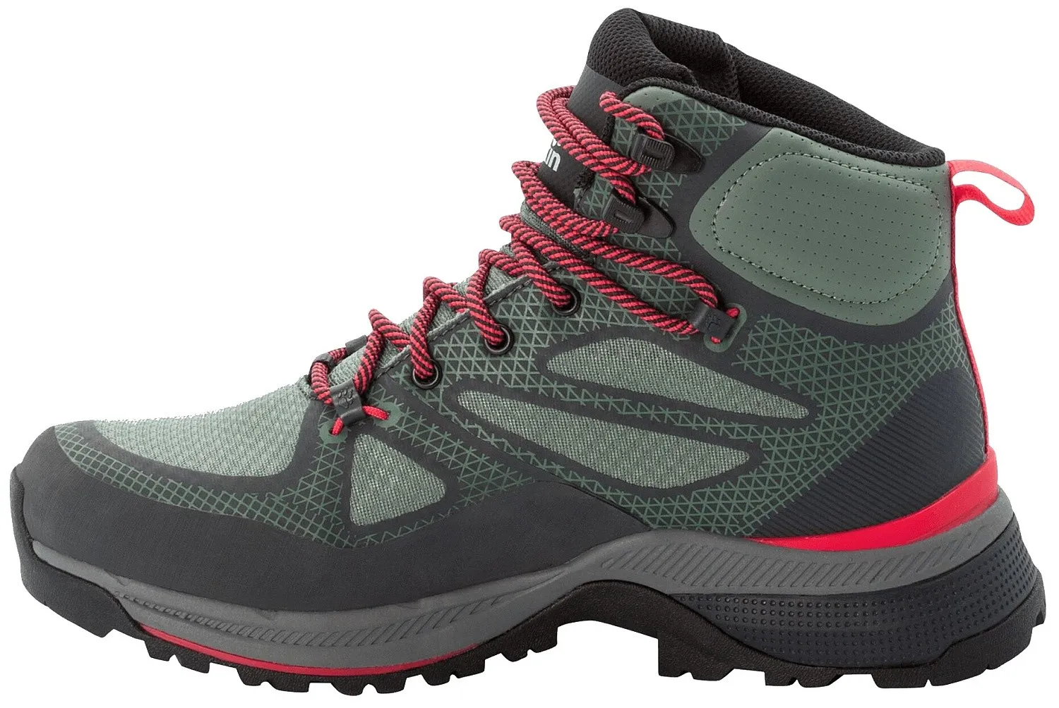 shoes Jack Wolfskin Force Striker Texapore MID W - Lime/Dark Green - women´s