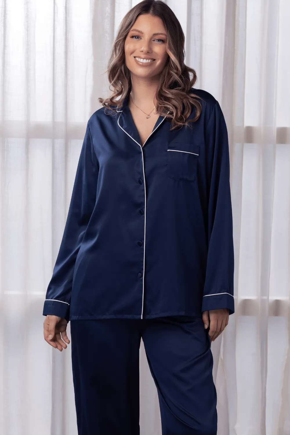 Sienna Satin Pyjama Set, Size XL (UK 16)