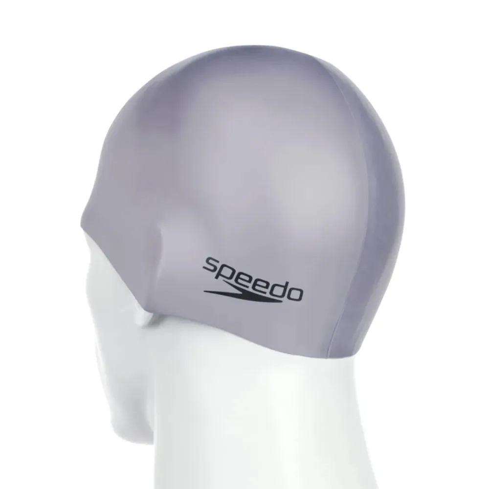 Speedo Moulded Silicon Swimming Cap (Grey)