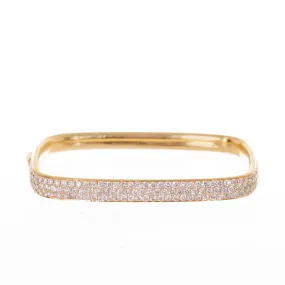 Square Diamond Encrusted Bangle