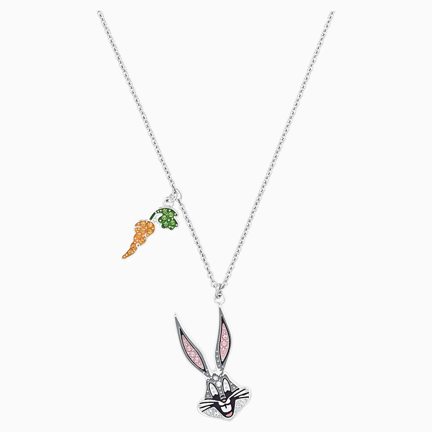 Swarovski LOONEY TUNES BUGS BUNNY PENDANT, Rhodium Plated -5487626