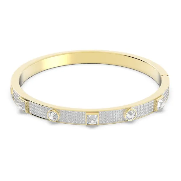 Swarovski Thrilling Deluxe Bangle White Gold-tone plated  LARGE