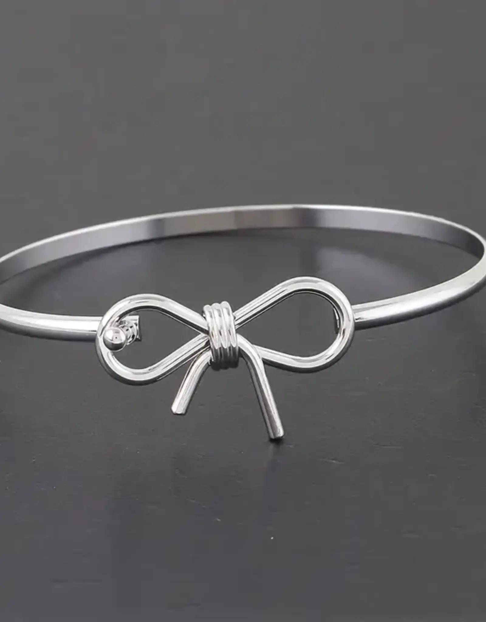   Thin Bow Bangle Bracelet