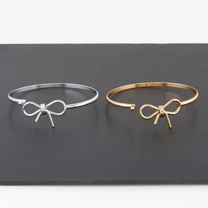   Thin Bow Bangle Bracelet