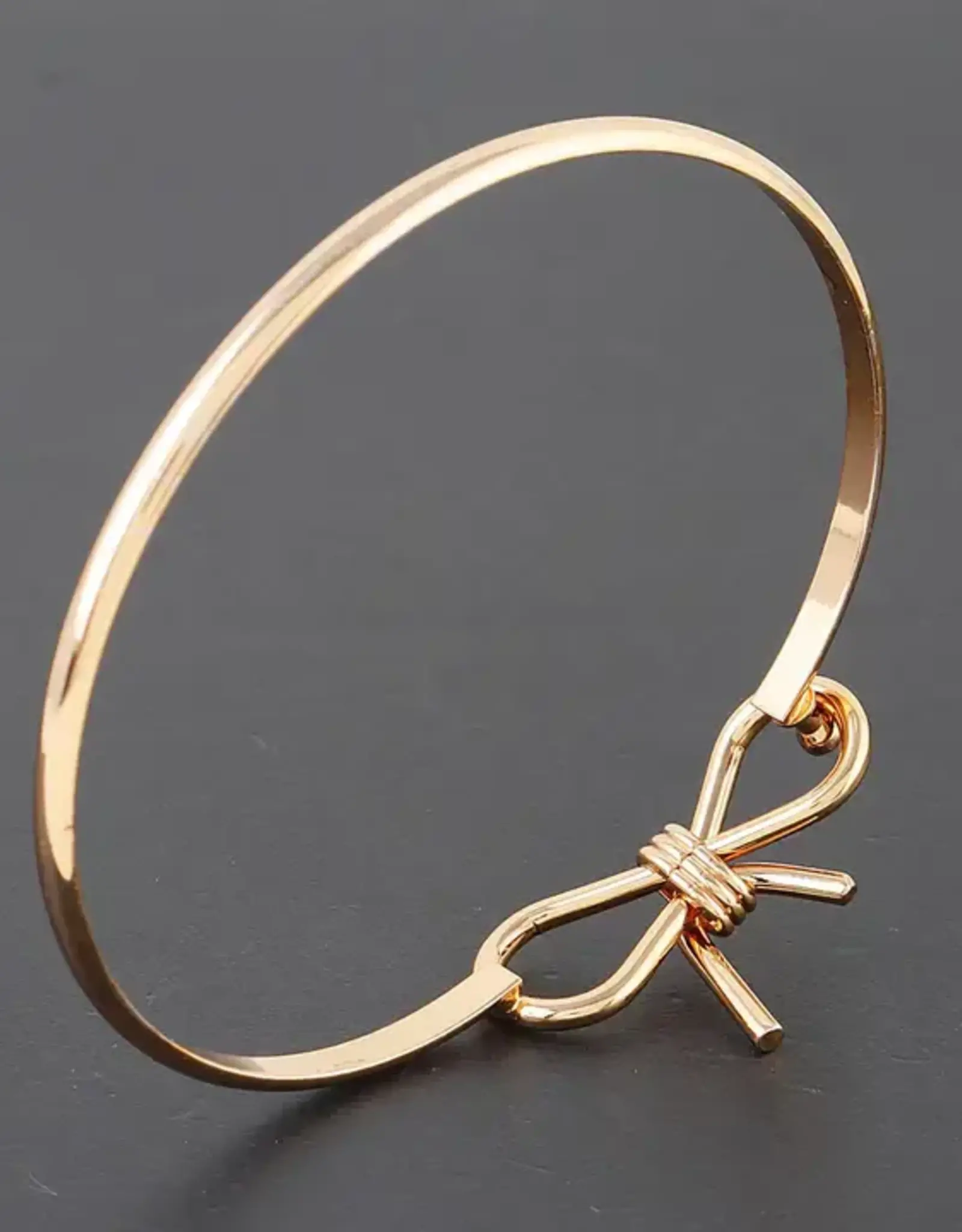   Thin Bow Bangle Bracelet