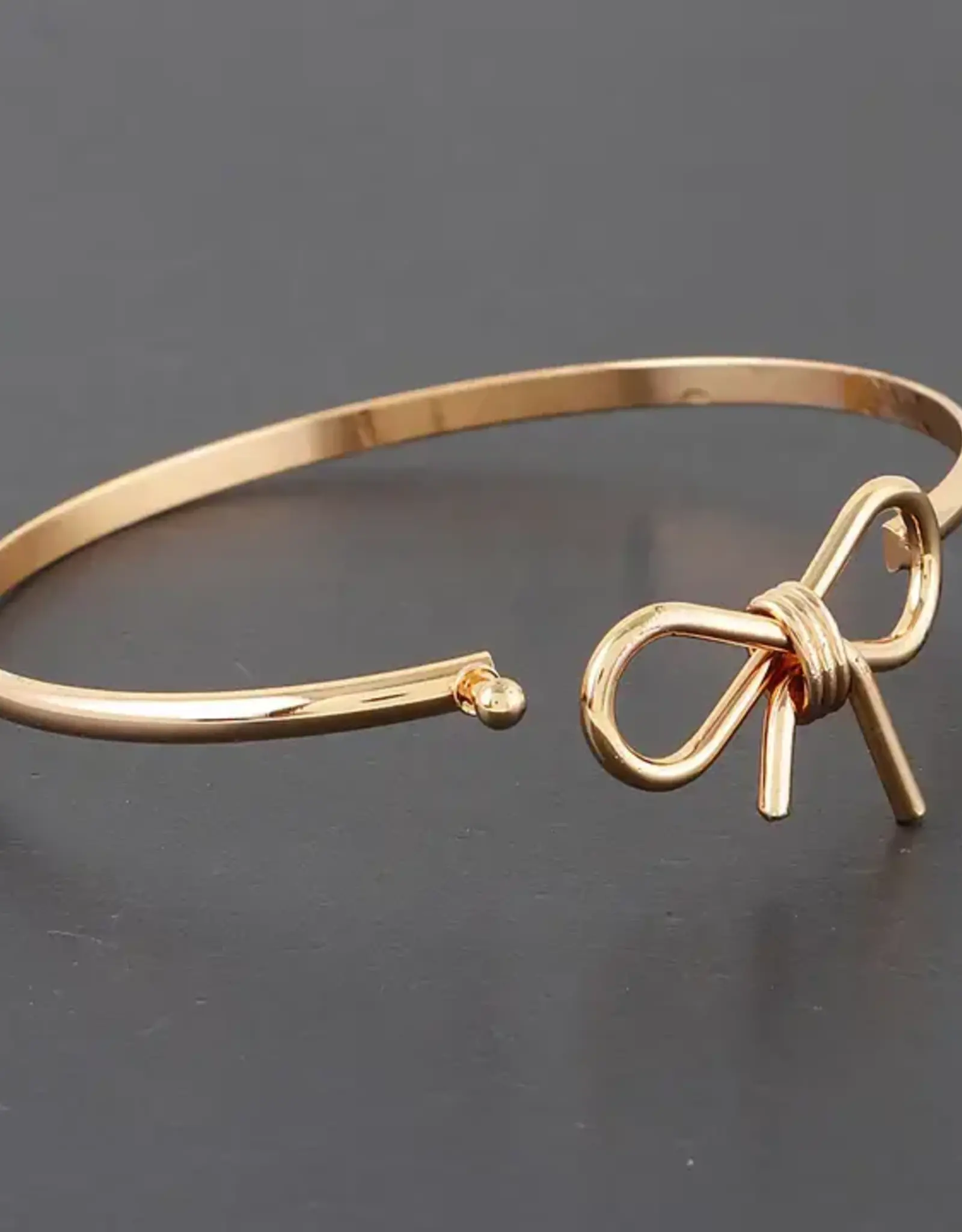   Thin Bow Bangle Bracelet