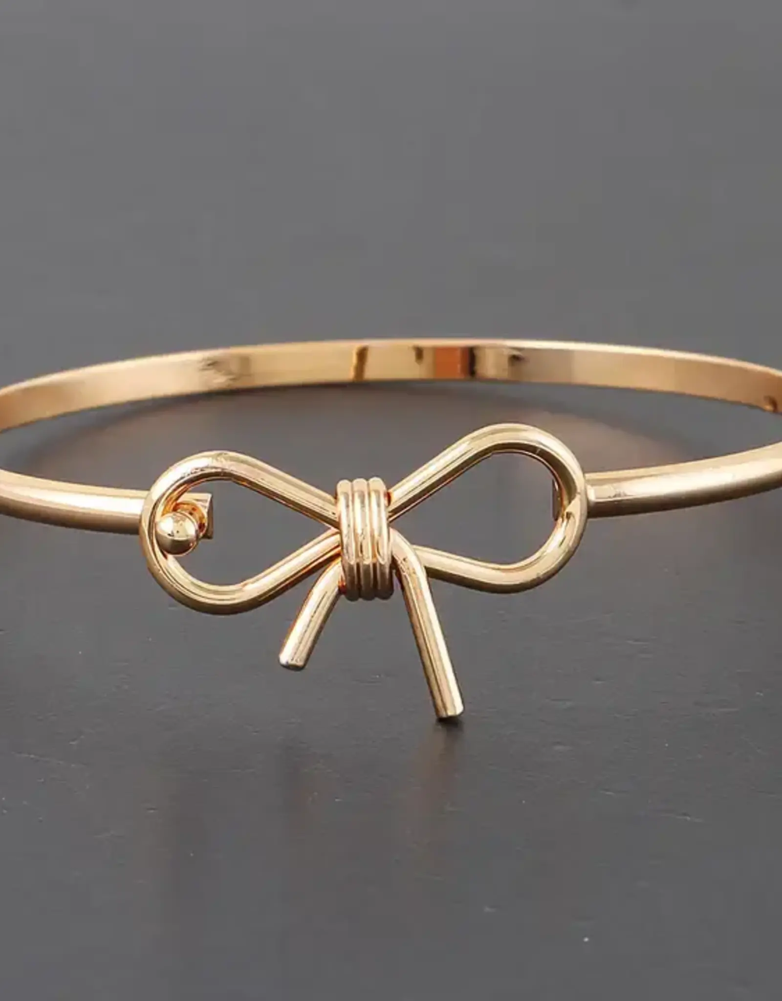   Thin Bow Bangle Bracelet