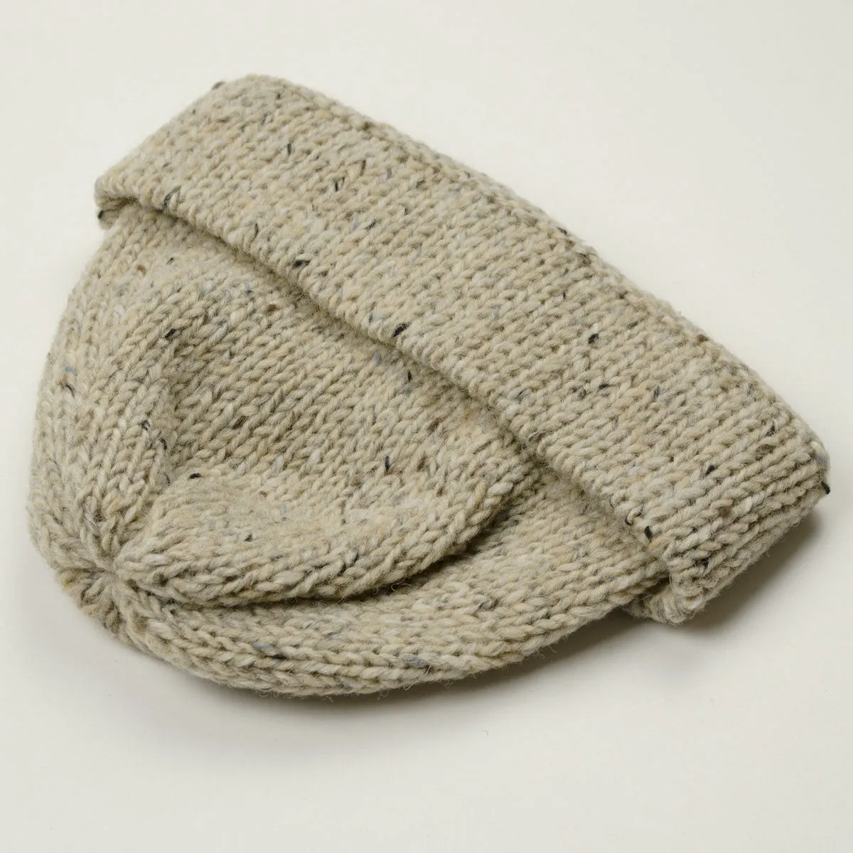 Universal Works - Short Watch Cap Kilcarra Wool - Oatmeal Marl