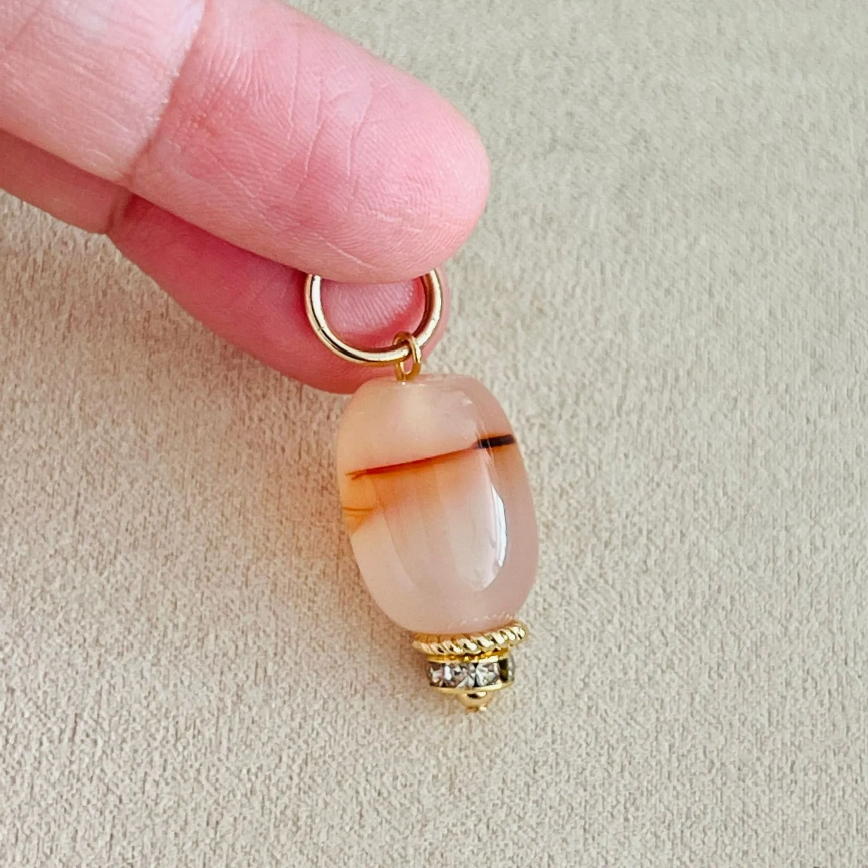 Watercolor Carnelian Pendant