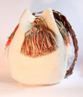 Wayuu Crossbody Mochila Bag - Cream