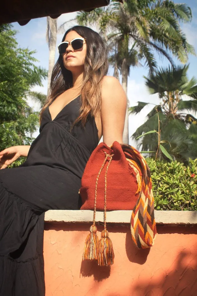 Wayuu Crossbody Mochila Bag - Terracotta