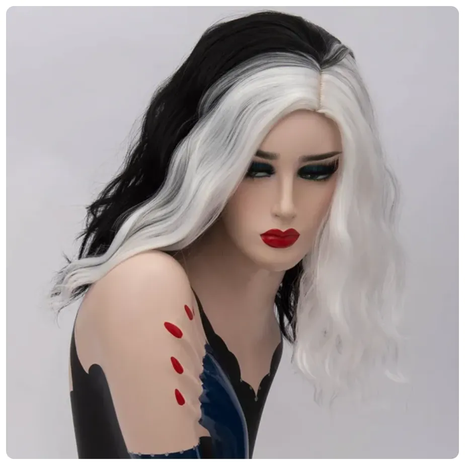 Wig Queen Nevada (White Black)